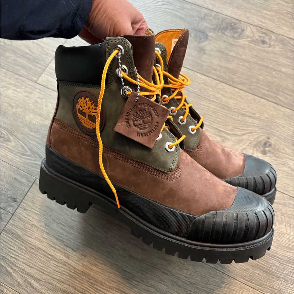 TIMBERLAND PREMIUM 6 IN WATERPROOF BOOT MEDIUM BROWN NUBUCK SIZE 8 MENS 🤎